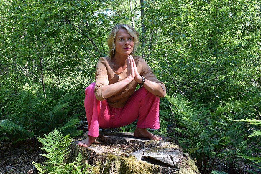 Yoga in het bos bij Sprankels